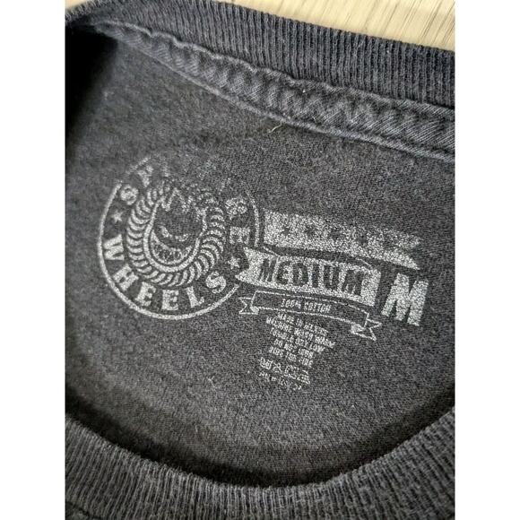 Y2k Spitfire Wheels 3D Rare Spiral Graphic Print T Shirt Size M Black - Picture 5 of 5